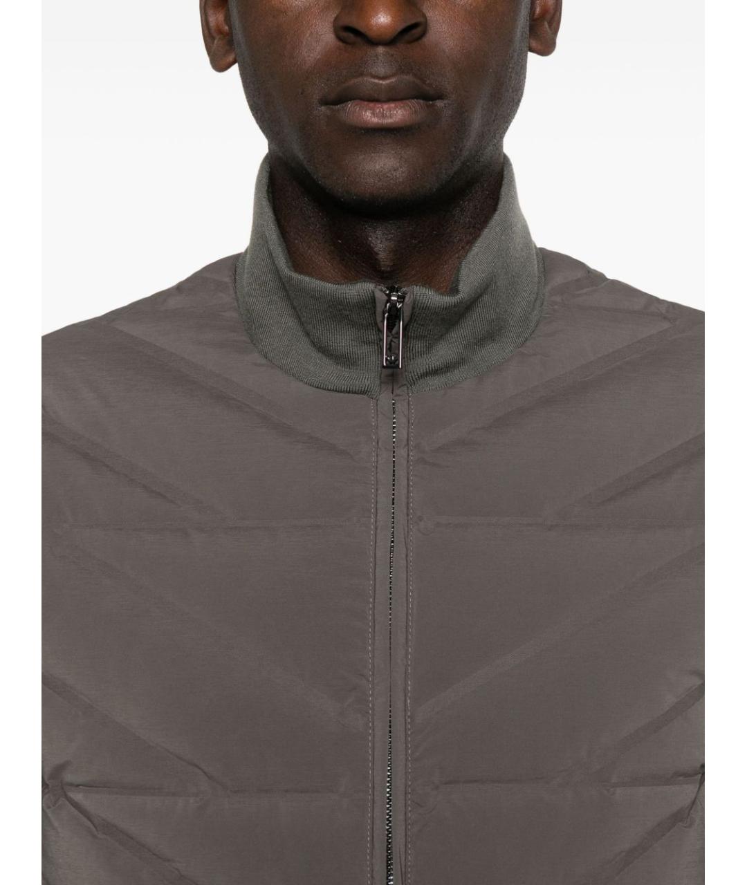 EMPORIO ARMANI Серая полиэстеровая куртка, фото 4