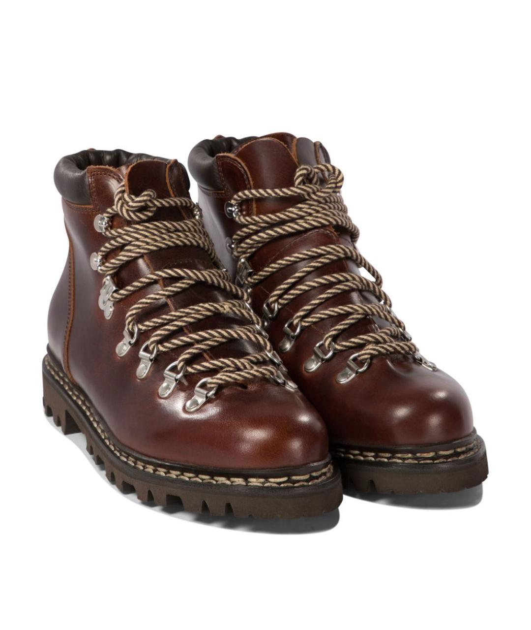 PARABOOT Коричневые кожаные низкие ботинки, фото 2