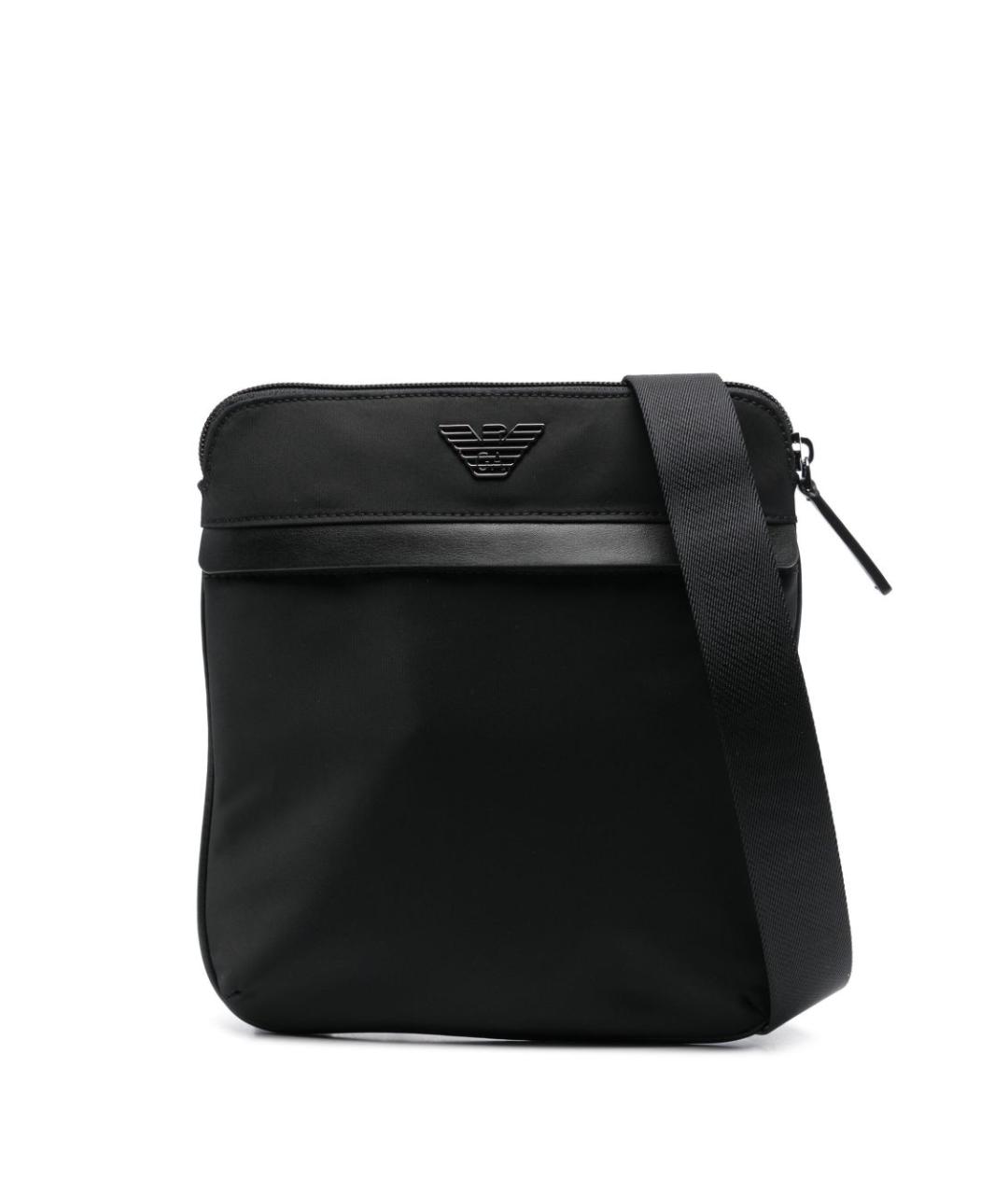 EMPORIO ARMANI Черная синтетическая сумка на плечо, фото 1