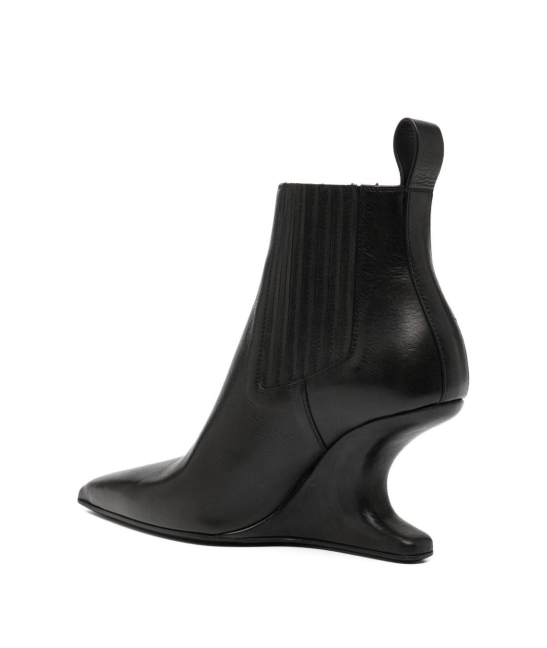 RICK OWENS Черные кожаные сапоги, фото 2