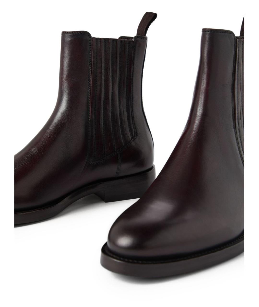 BRUNELLO CUCINELLI Коричневые кожаные высокие ботинки, фото 4