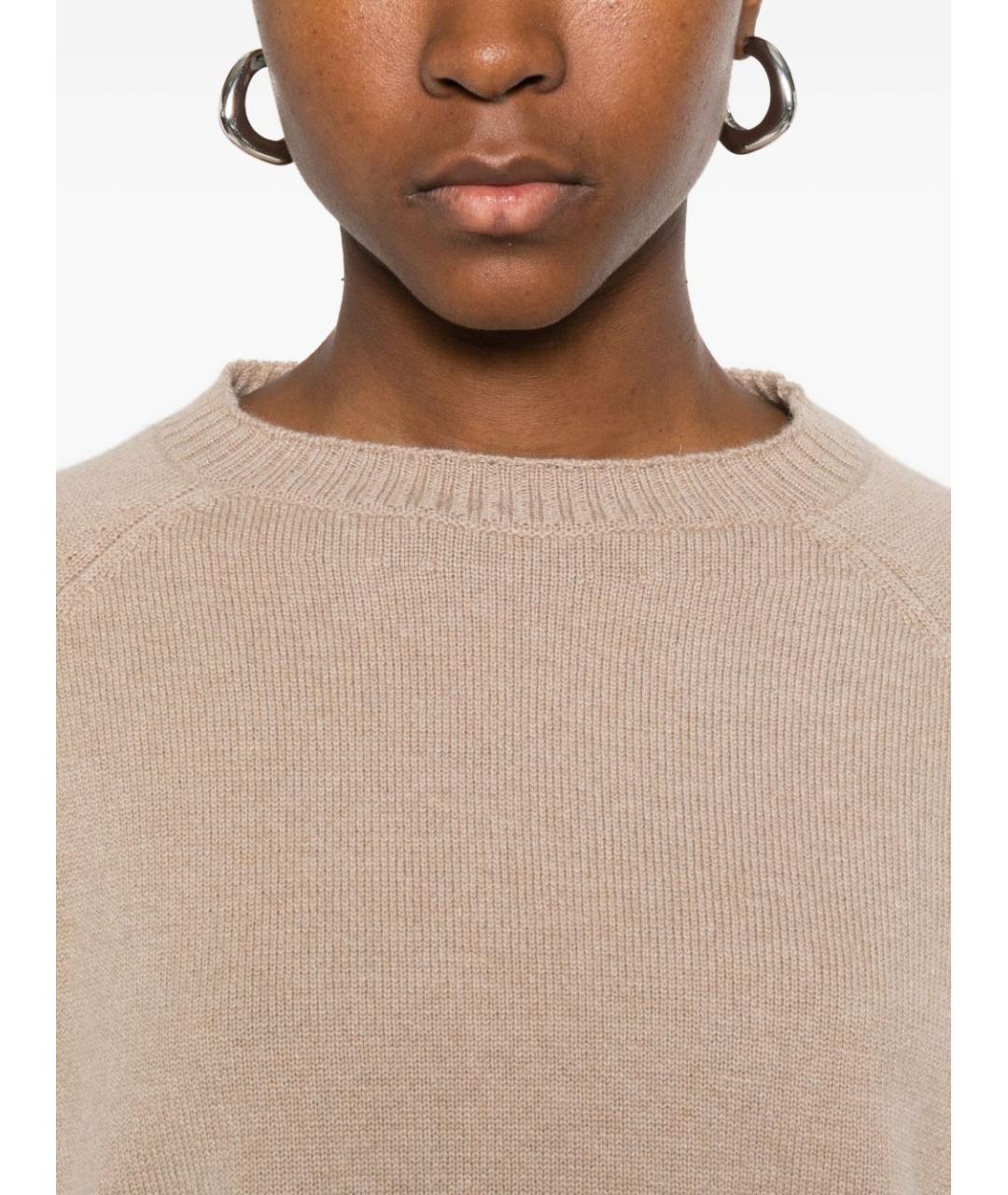 BASE Бежевый шерстяной джемпер / свитер, фото 3
