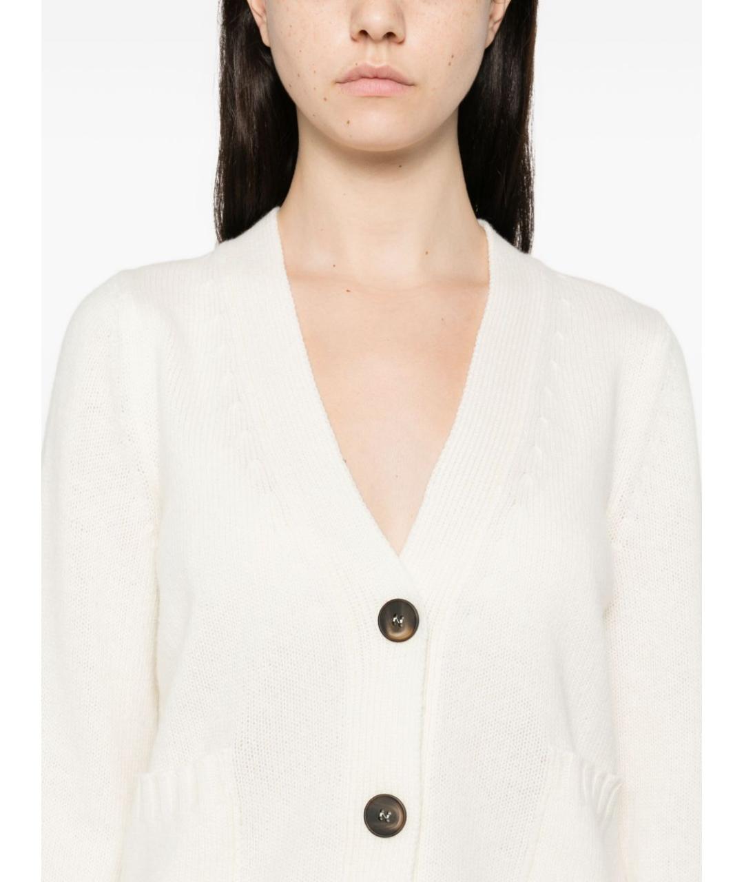BASE Белый шерстяной кардиган, фото 4