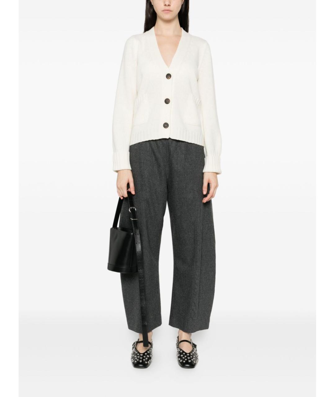 BASE Белый шерстяной кардиган, фото 2