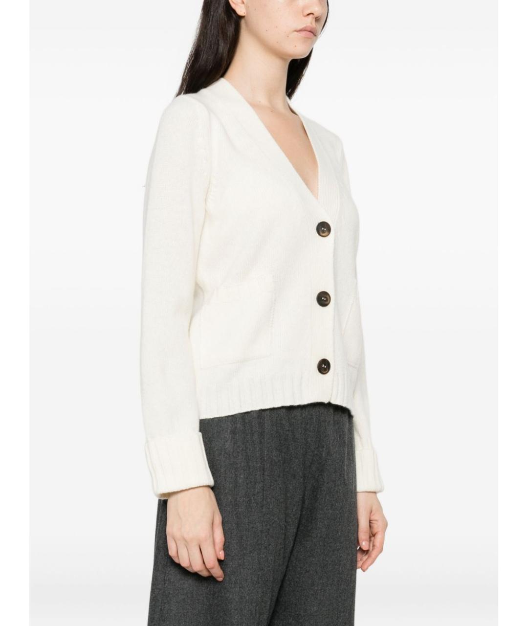 BASE Белый шерстяной кардиган, фото 3