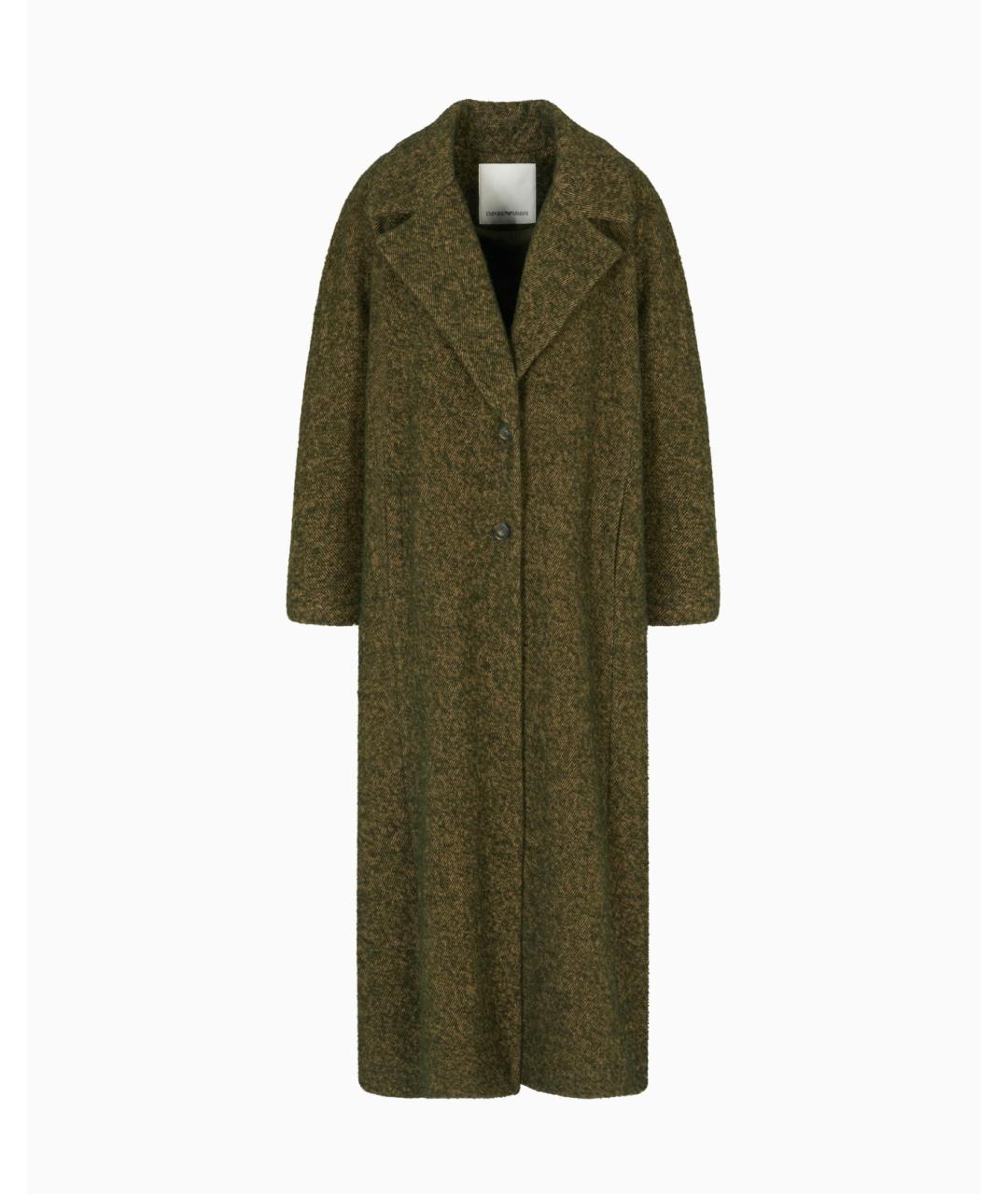 EMPORIO ARMANI Зеленые пальто, фото 5