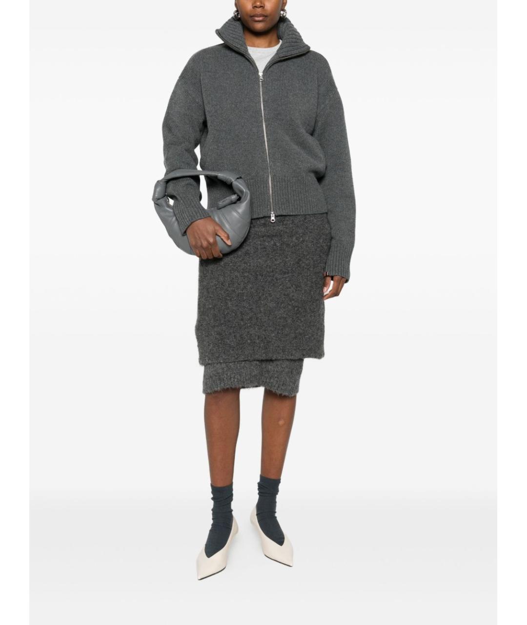 EXTREME CASHMERE Серый кашемировый кардиган, фото 5