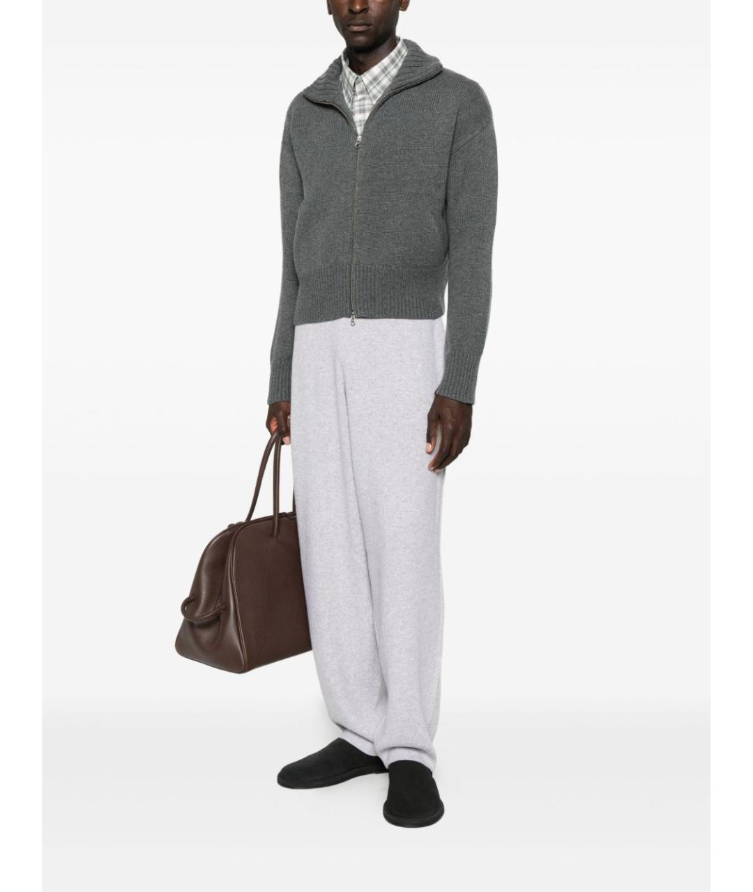 EXTREME CASHMERE Серый кашемировый кардиган, фото 4