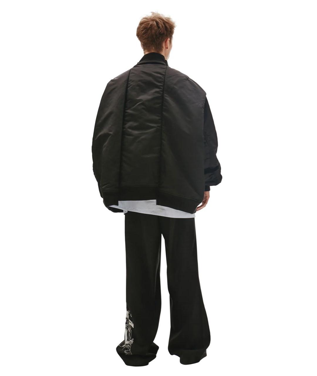 VETEMENTS Черная полиамидовая куртка, фото 6