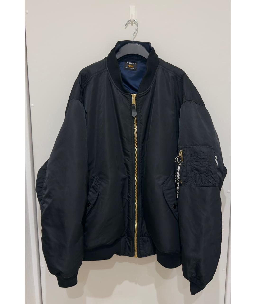 VETEMENTS Черная полиамидовая куртка, фото 2