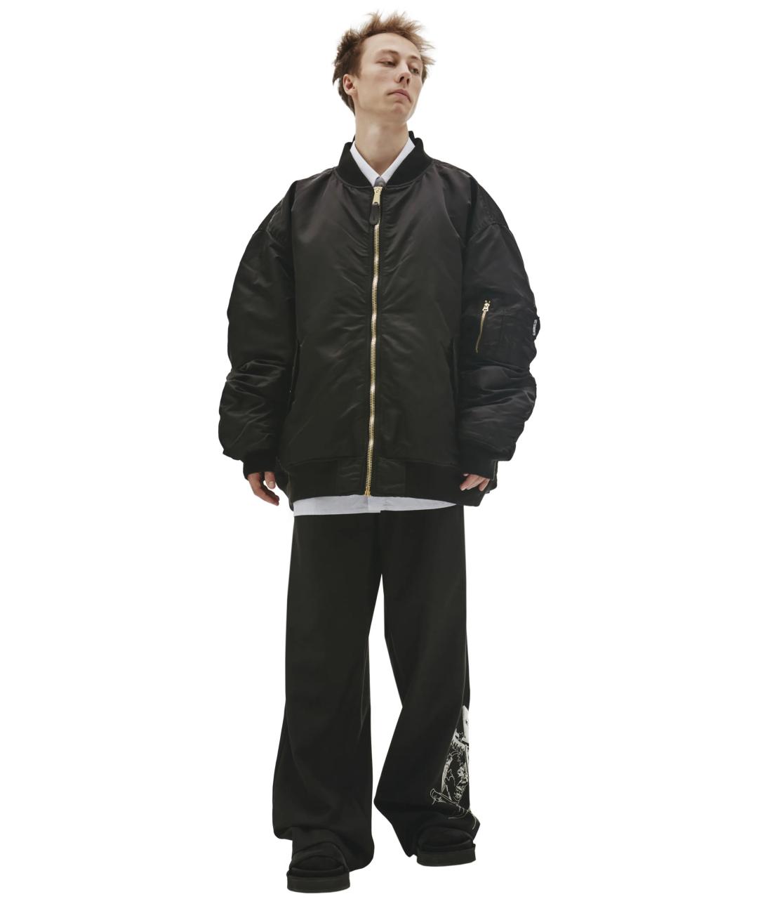 VETEMENTS Черная полиамидовая куртка, фото 5