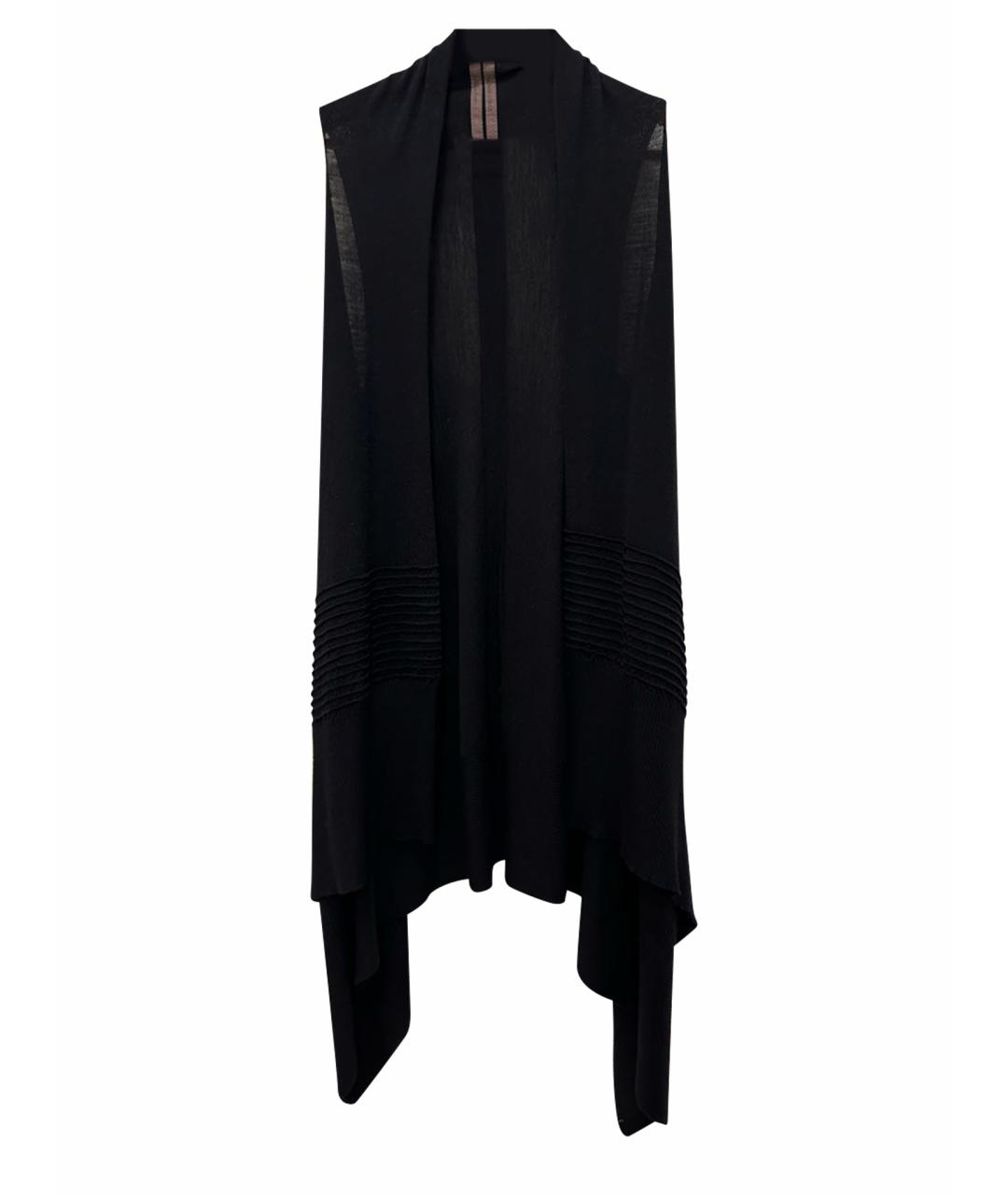 RICK OWENS Черная кашемировая жилетка, фото 1