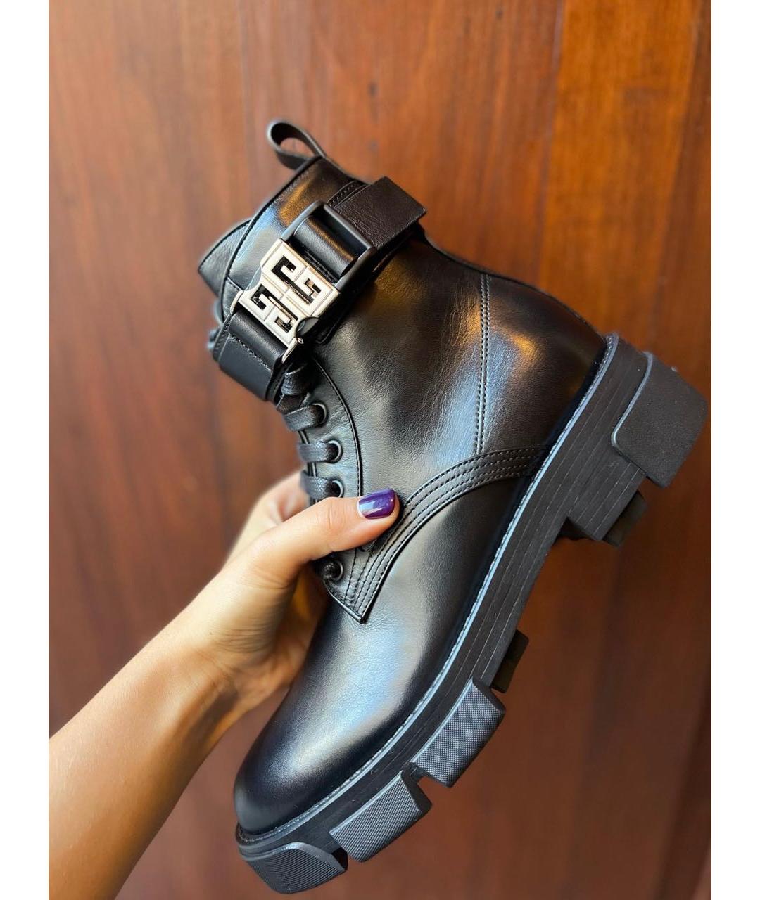 GIVENCHY Черные ботинки из искусственной кожи, фото 2