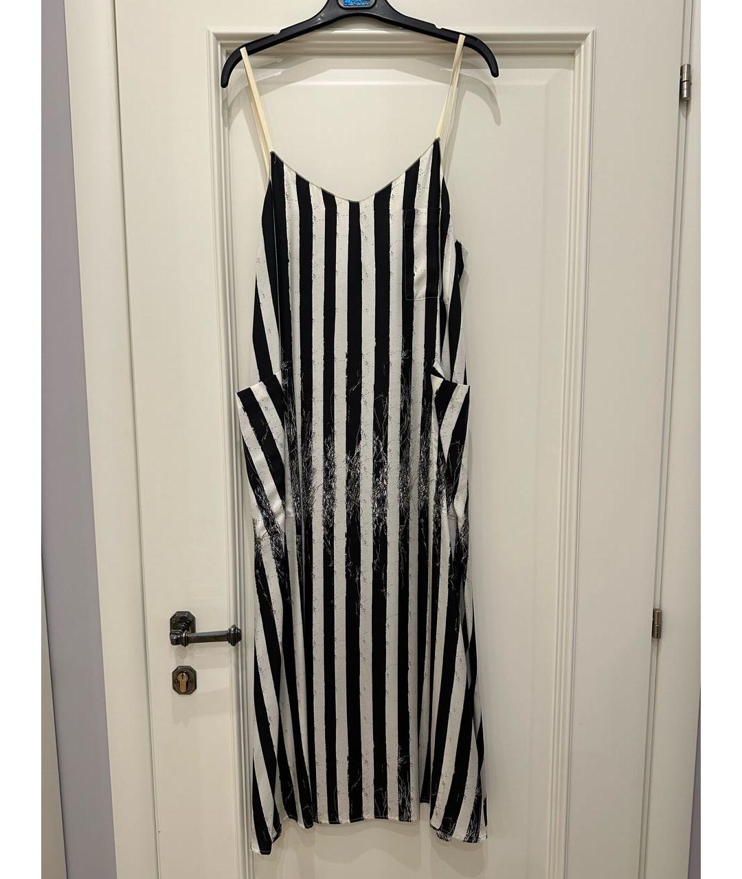 MM6 MAISON MARGIELA Черное полиэстеровое повседневное платье, фото 7