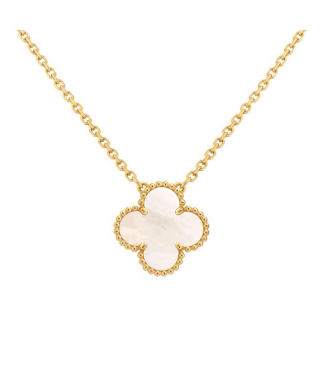 VAN CLEEF & ARPELS Белая подвеска из желтого золота, фото 1