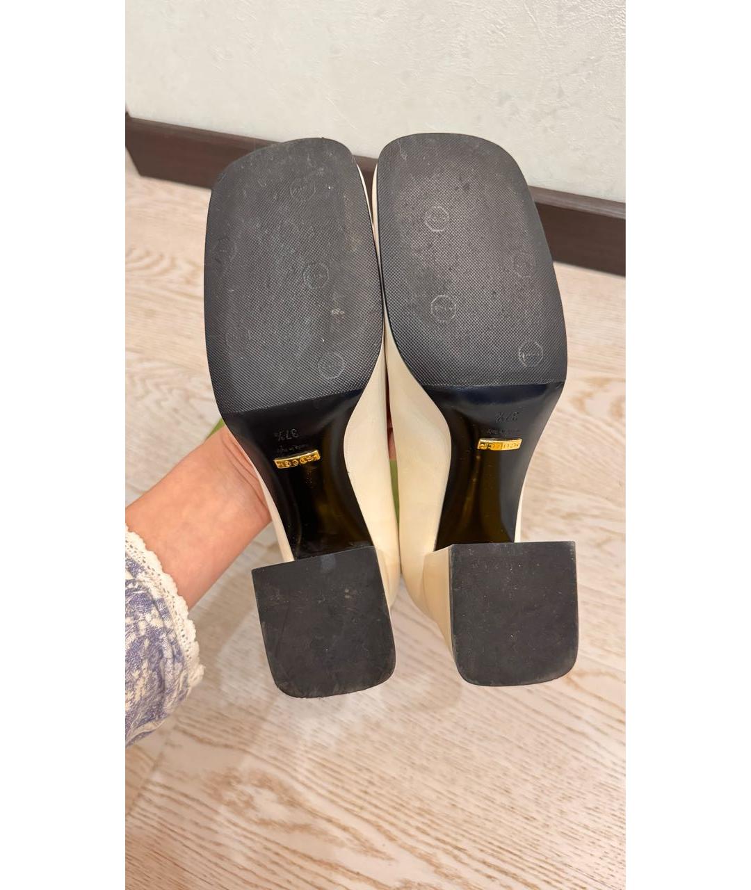 GUCCI Белые кожаные туфли, фото 4