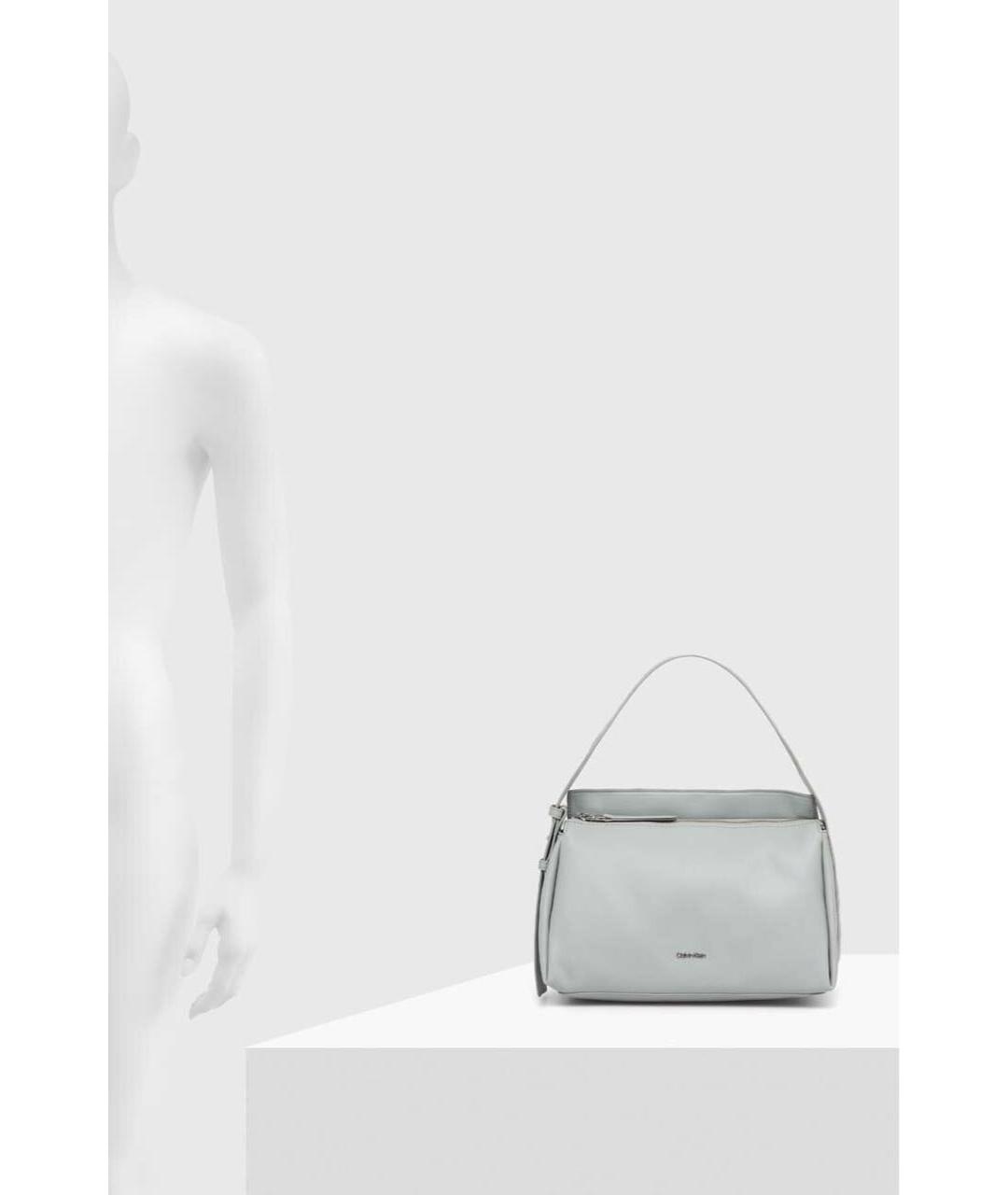 CALVIN KLEIN Голубая сумка тоут из искусственной кожи, фото 6
