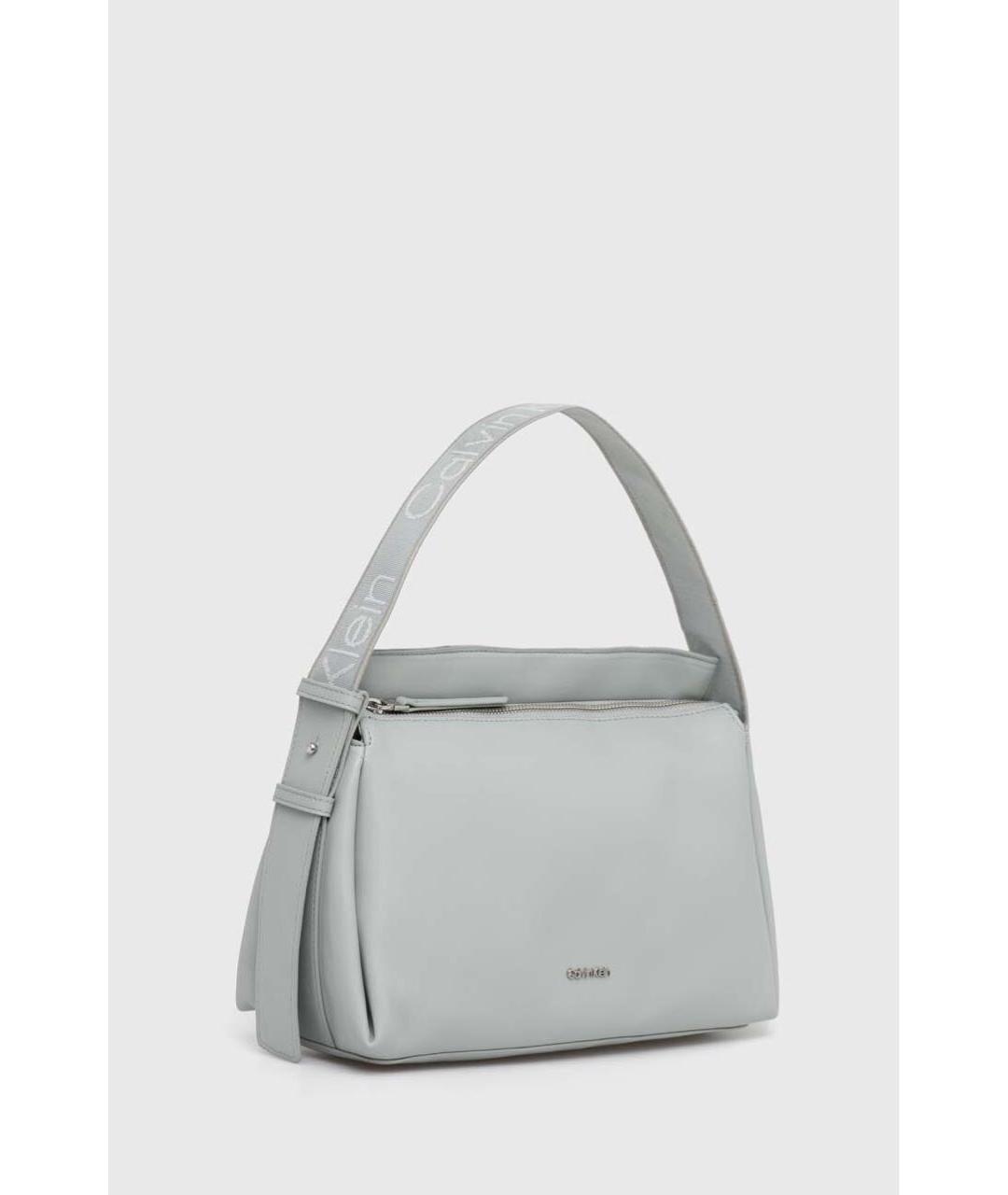 CALVIN KLEIN Голубая сумка тоут из искусственной кожи, фото 2