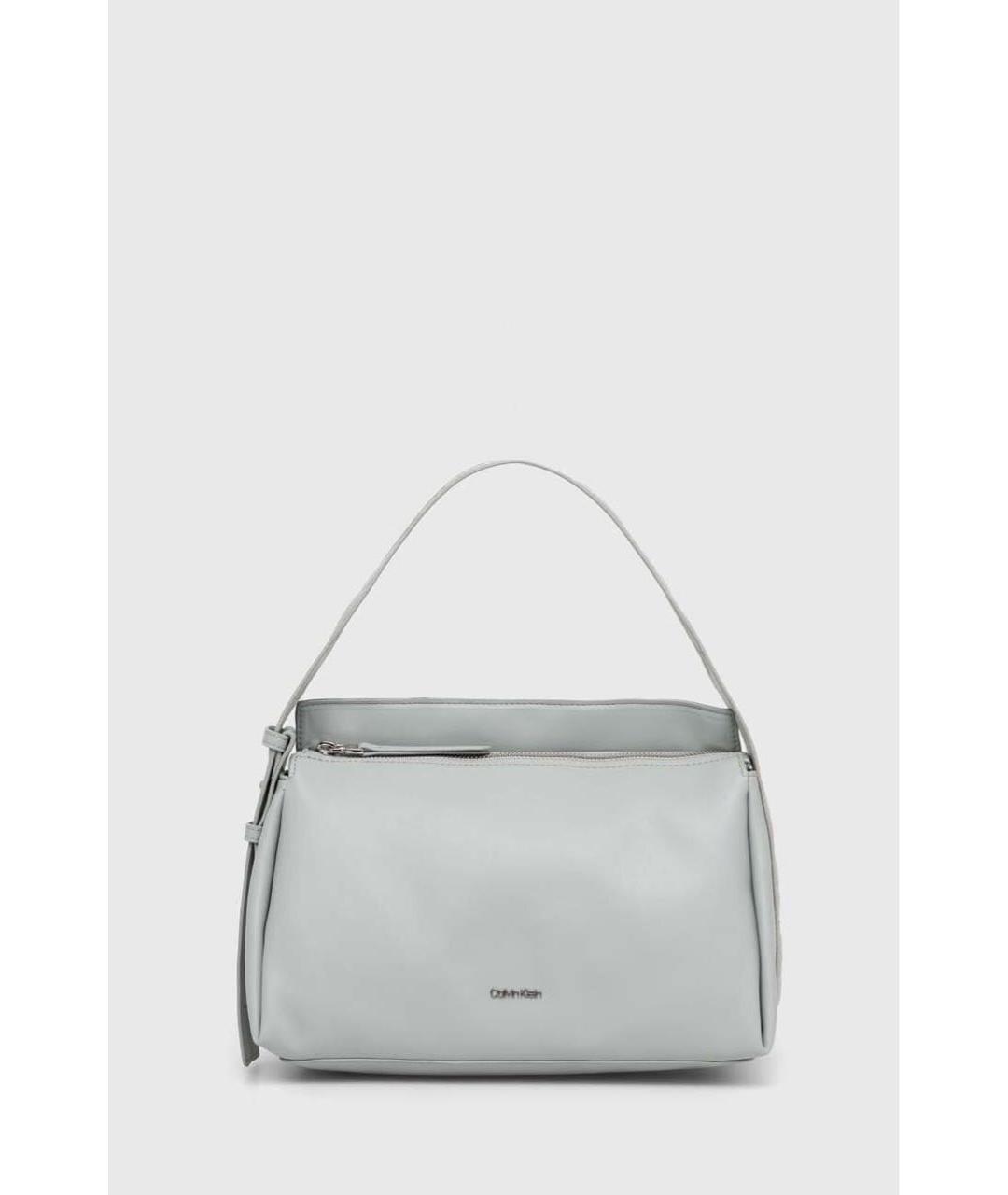 CALVIN KLEIN Голубая сумка тоут из искусственной кожи, фото 8