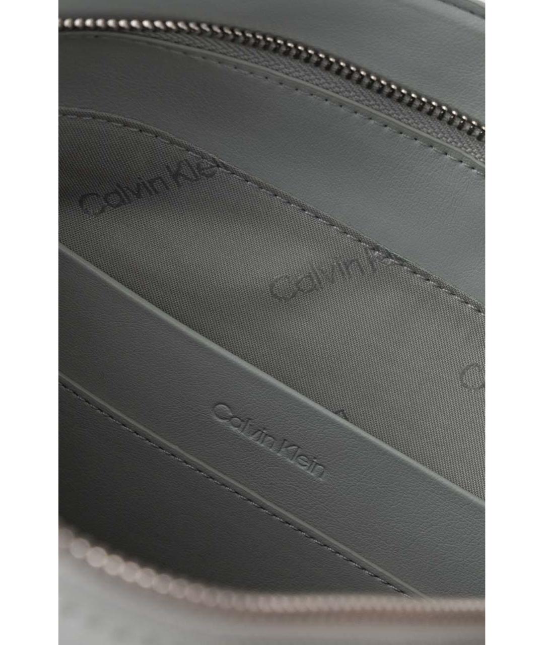 CALVIN KLEIN Голубая сумка тоут из искусственной кожи, фото 7