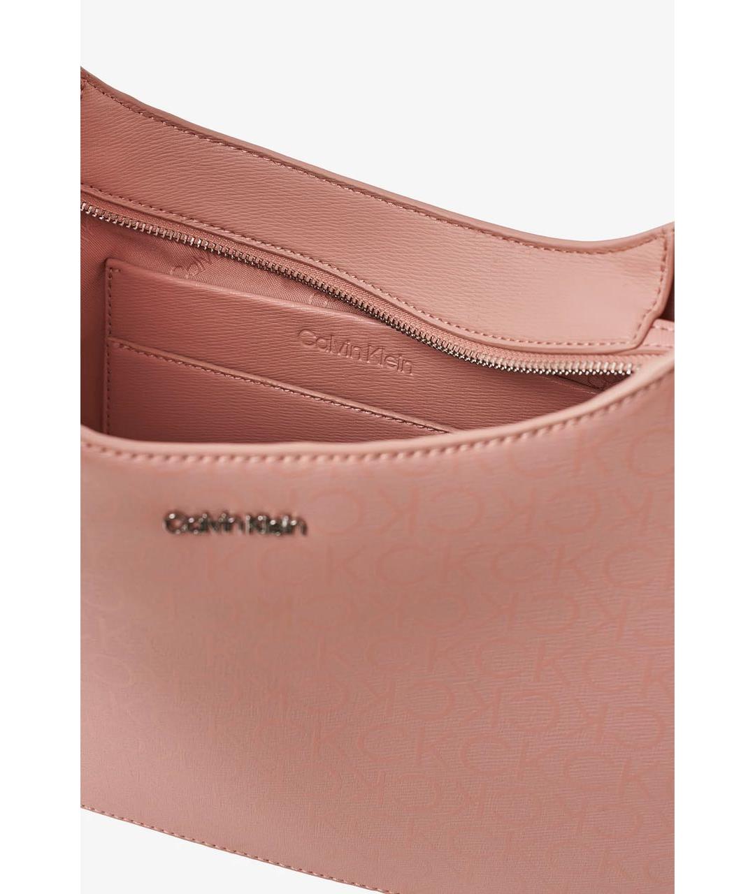 CALVIN KLEIN Розовая сумка тоут из искусственной кожи, фото 4