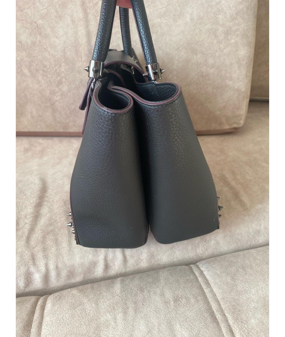 PHILIPP PLEIN Черная кожаная сумка с короткими ручками, фото 2