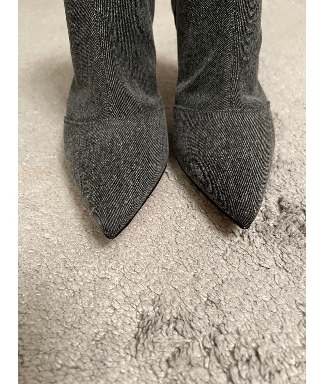 GIANVITO ROSSI Серые текстильные ботильоны, фото 2