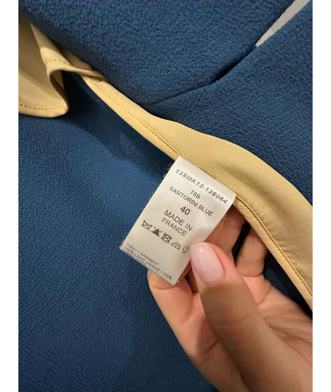 CHLOE Голубой шерстяной жакет/пиджак, фото 6