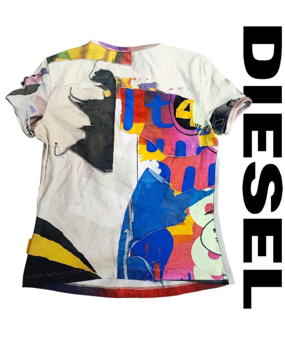 DIESEL Белая хлопковая футболка, фото 2