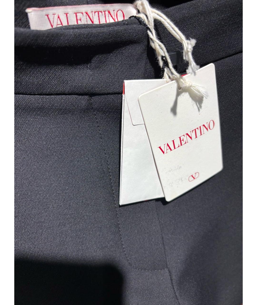 VALENTINO Черные шерстяные прямые брюки, фото 3