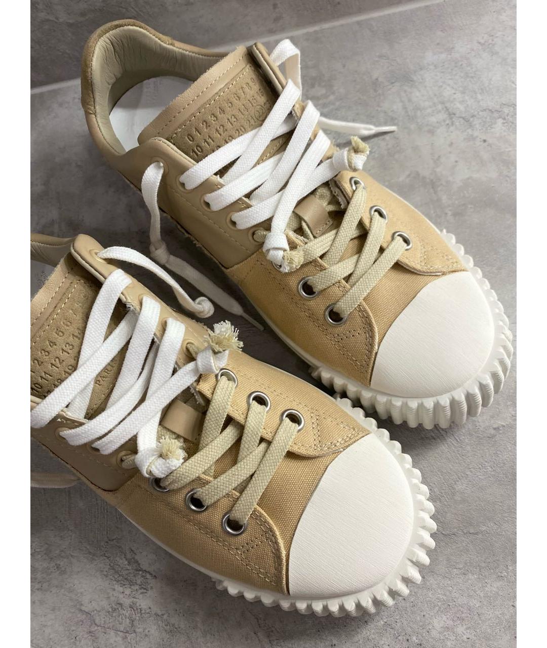 MAISON MARGIELA Бежевые кеды, фото 4