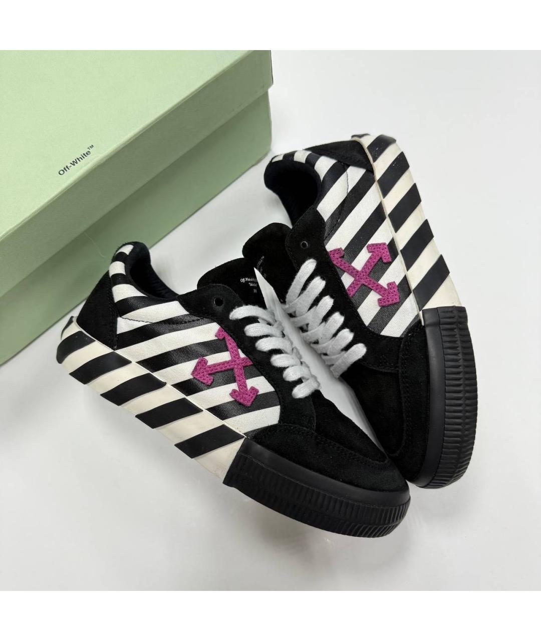 OFF-WHITE Черные замшевые кеды, фото 2