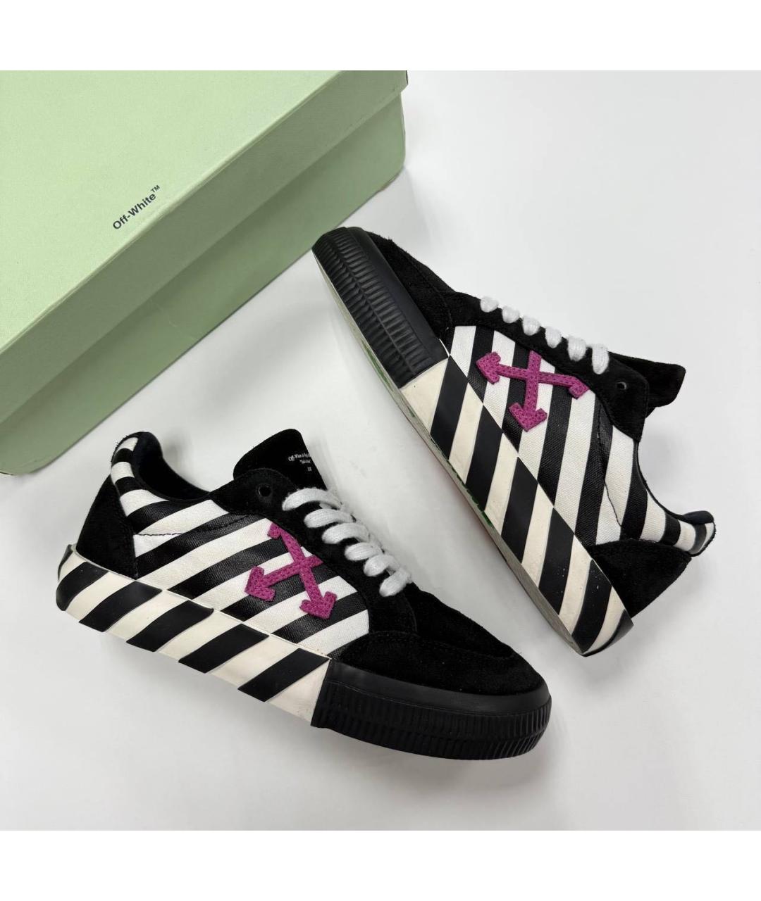 OFF-WHITE Черные замшевые кеды, фото 4
