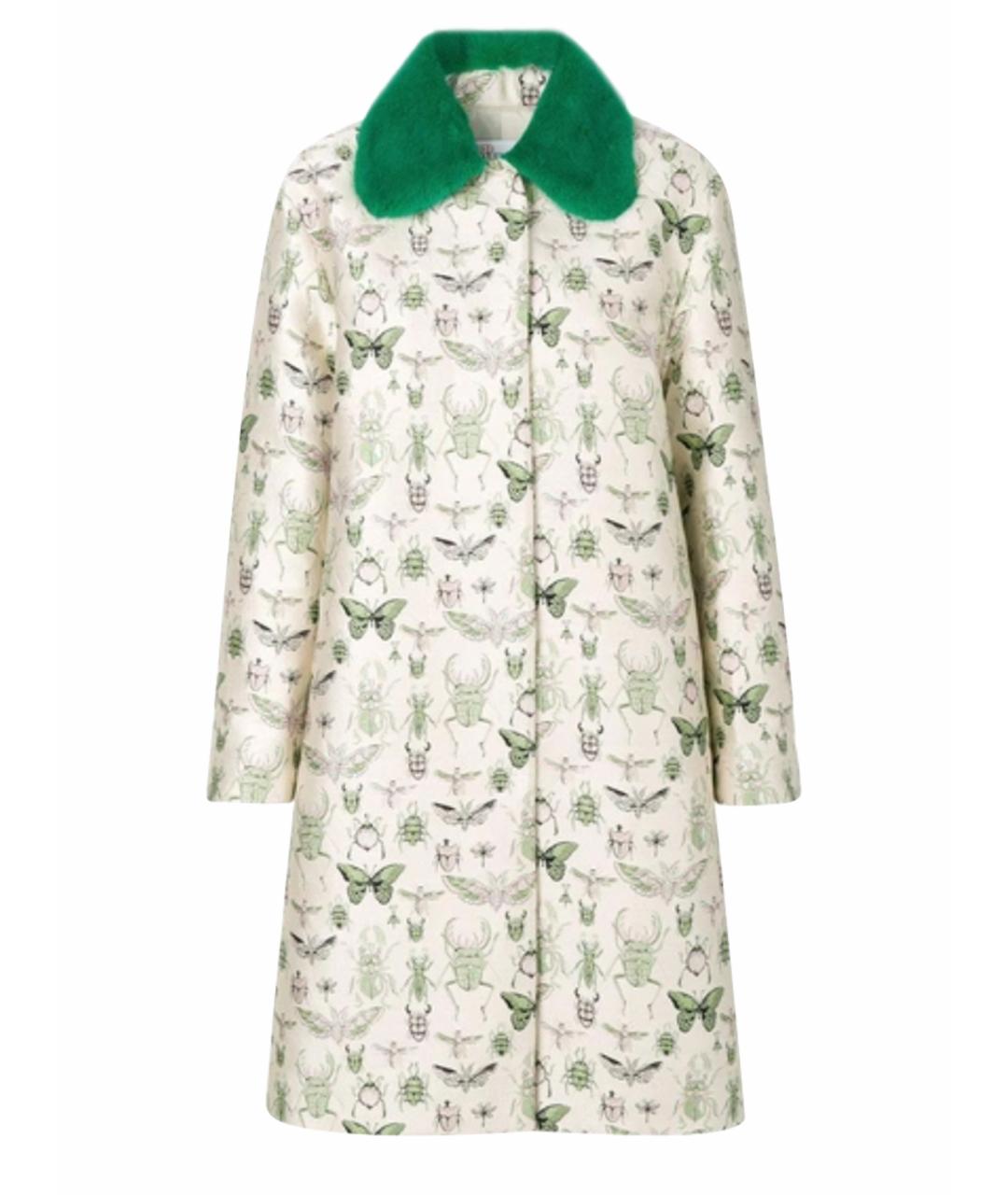 RED VALENTINO Бежевое полиэстеровое пальто, фото 1