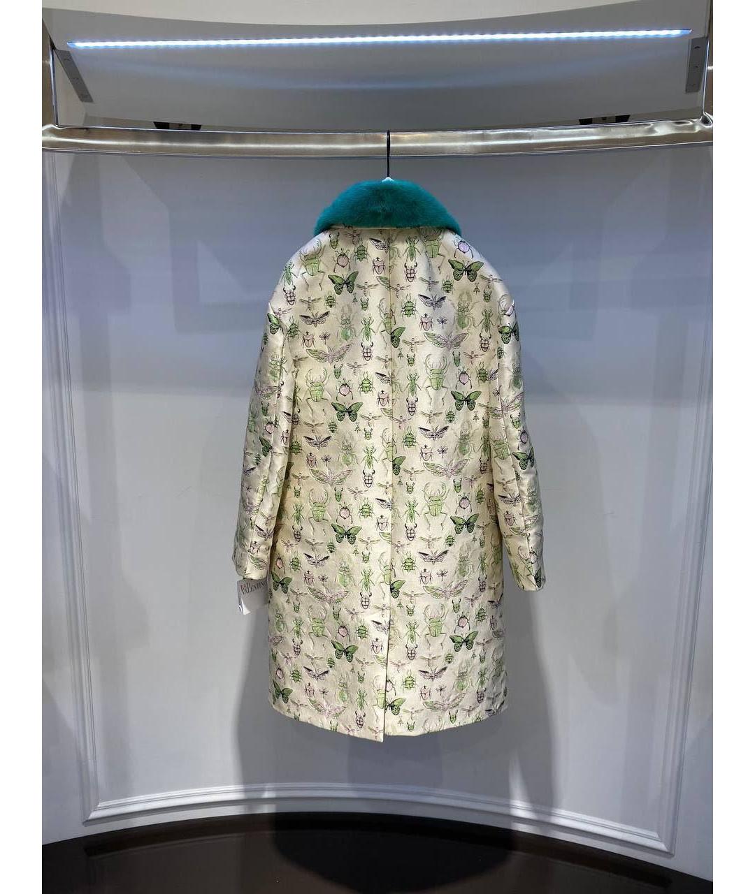 RED VALENTINO Бежевое полиэстеровое пальто, фото 2