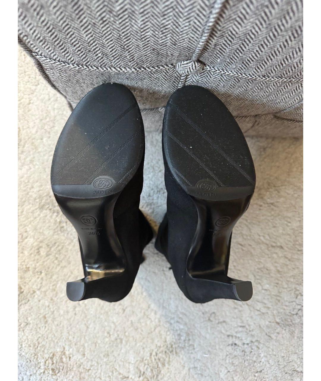 CHANEL Черные кожаные ботильоны, фото 5