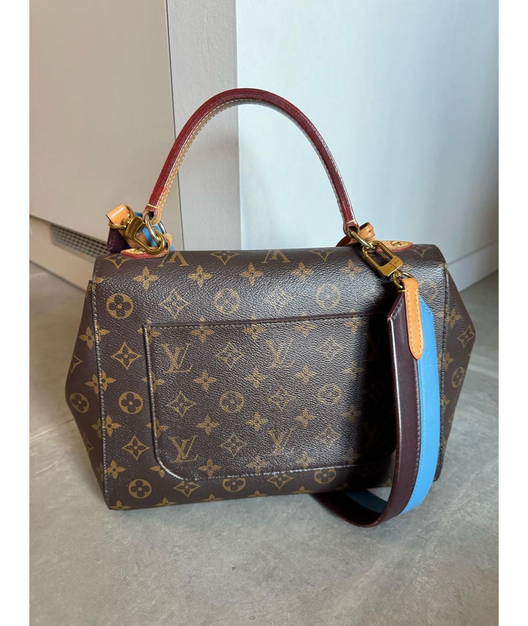 LOUIS VUITTON Коричневая кожаная сумка с короткими ручками, фото 2