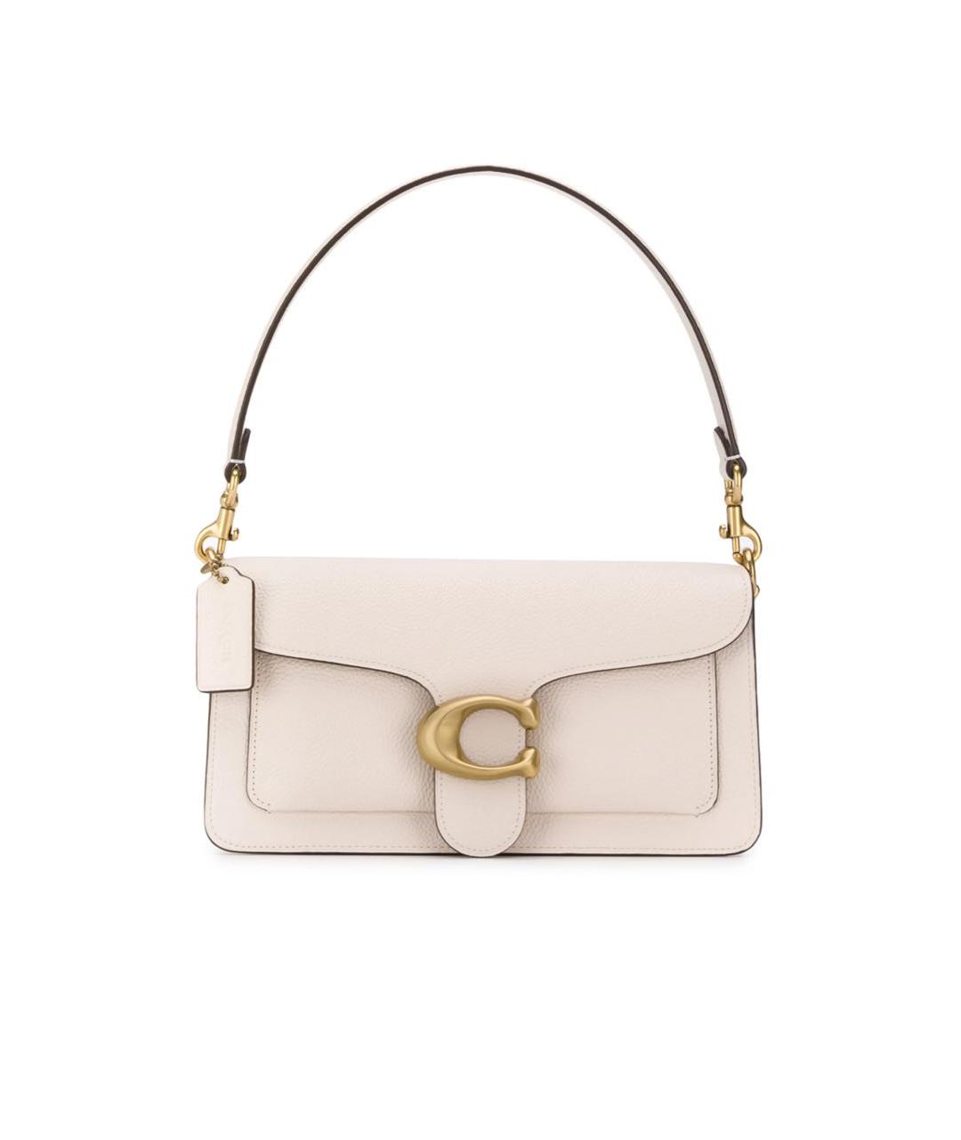 COACH Белая кожаная сумка через плечо, фото 7