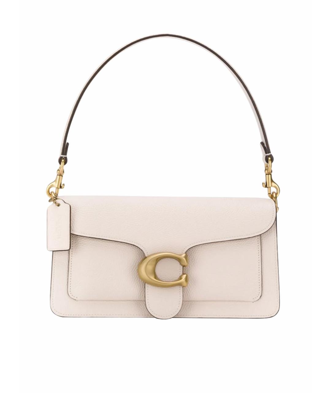 COACH Белая кожаная сумка через плечо, фото 1