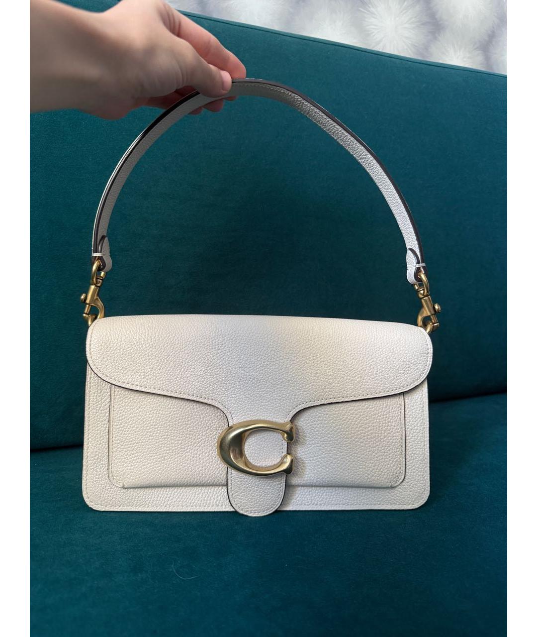 COACH Белая кожаная сумка через плечо, фото 2