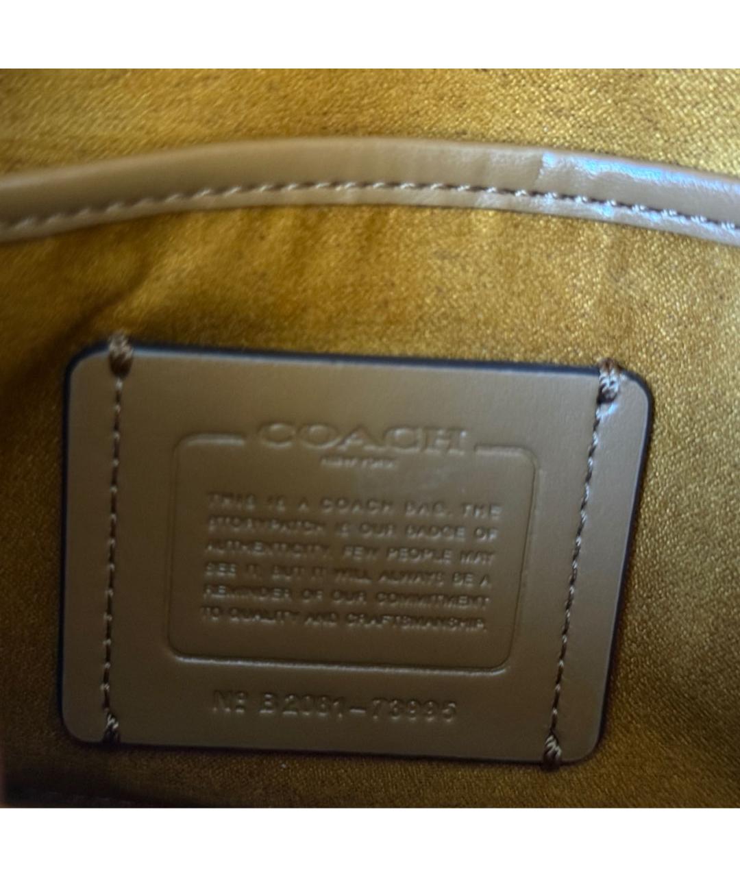 COACH Белая кожаная сумка через плечо, фото 5