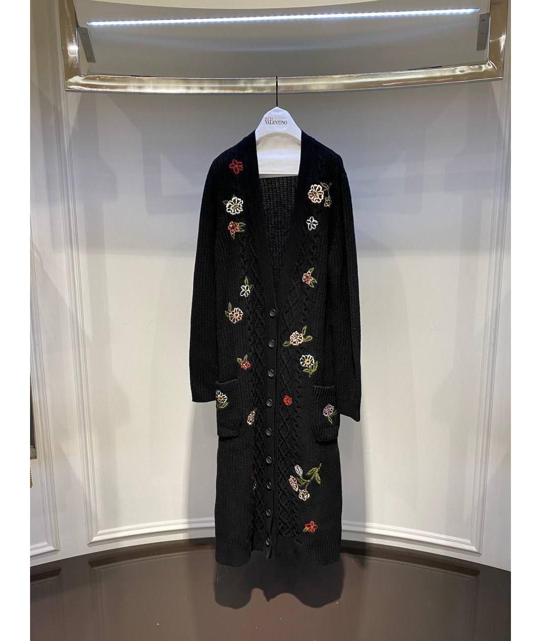 RED VALENTINO Черный шерстяной кардиган, фото 3