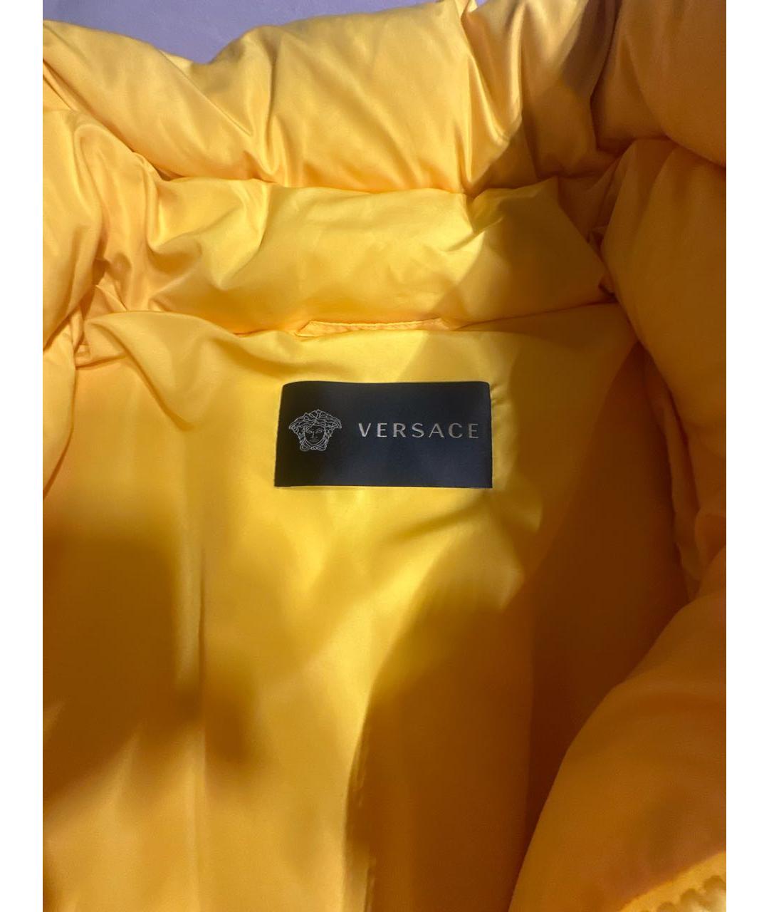 VERSACE Желтая полиамидовая куртка, фото 3