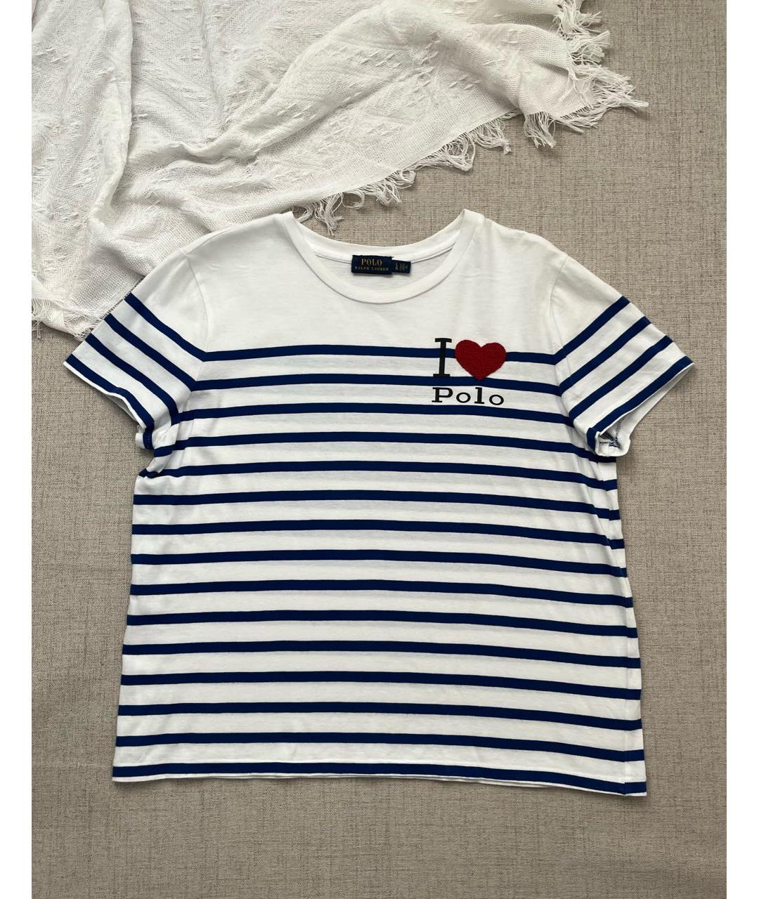 POLO RALPH LAUREN Белая хлопковая футболка, фото 5