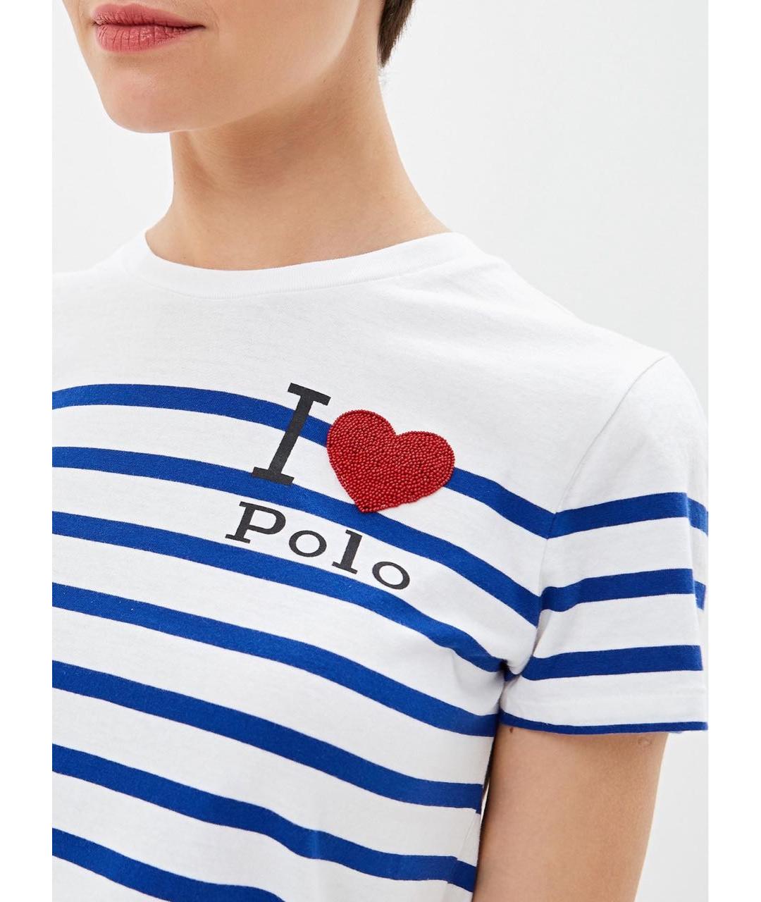 POLO RALPH LAUREN Белая хлопковая футболка, фото 4