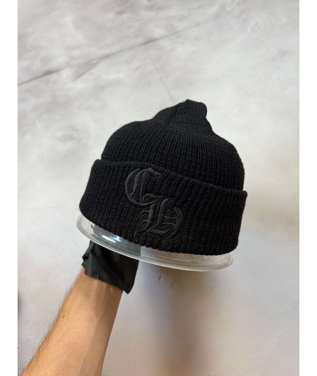 CHROME HEARTS Черная шерстяная шапка, фото 9
