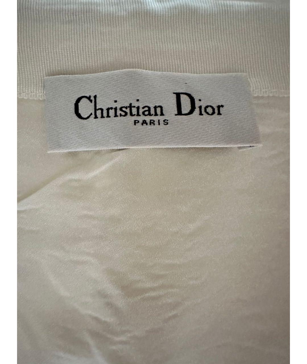 CHRISTIAN DIOR Бежевый шелковый костюм с юбками, фото 3