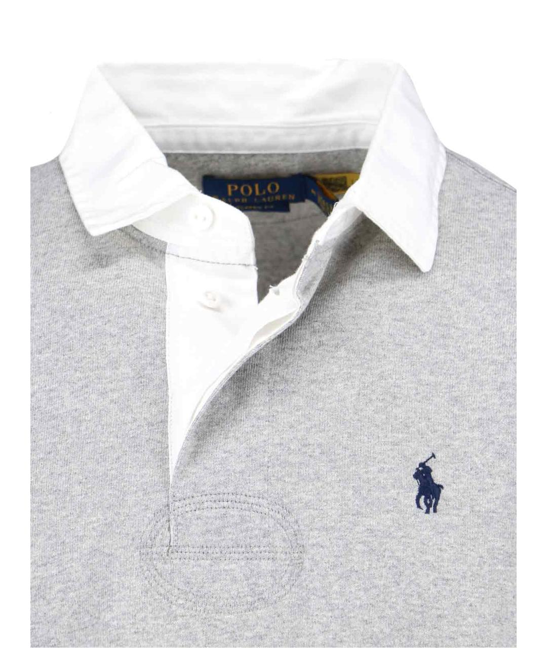 POLO RALPH LAUREN Серая хлопковая футболка, фото 3