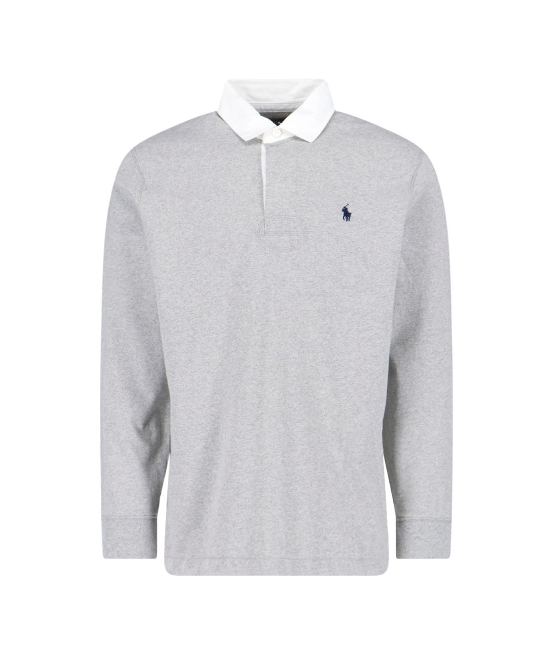 POLO RALPH LAUREN Серая хлопковая футболка, фото 1