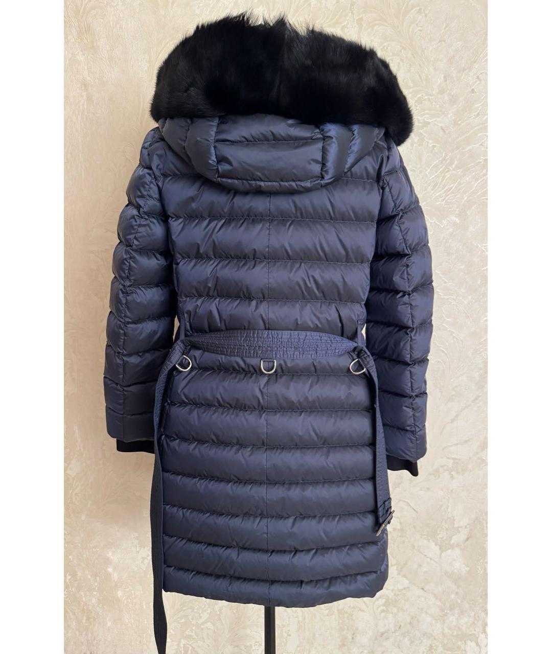 BURBERRY Темно-синий полиэстеровый пуховик, фото 2